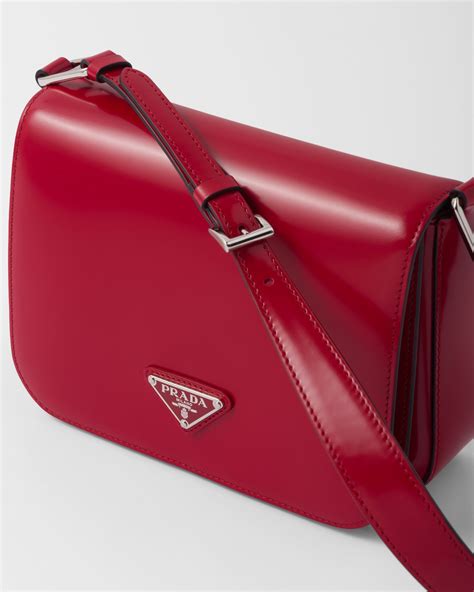 prada shoulder bag leather metallic